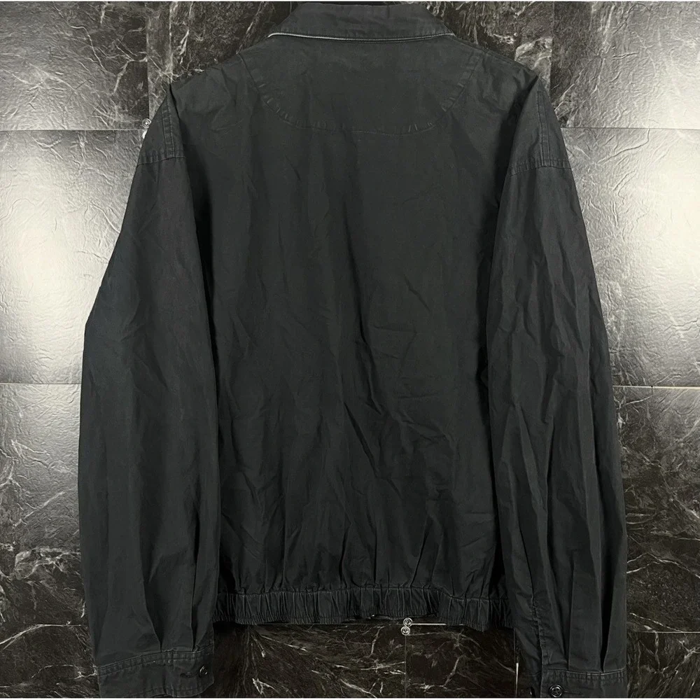 Polo Ralph Lauren Black Cotton Bi Wind Harrington Jacket XL
